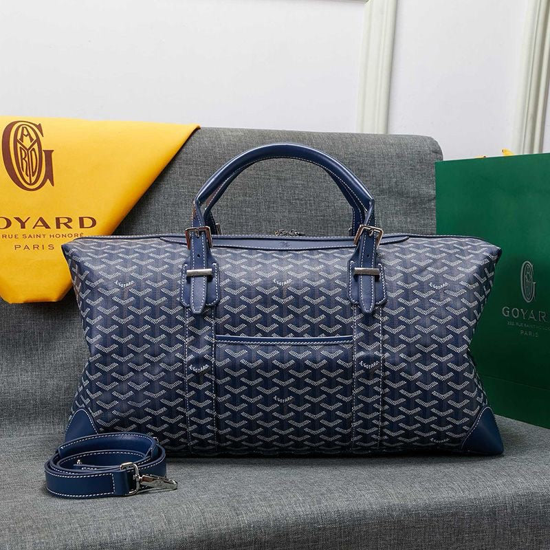 '-   Goyard Boston 50 Bag In Goyardine Canvas Travel Bag Luggage ✨ - buyonlinebehappy