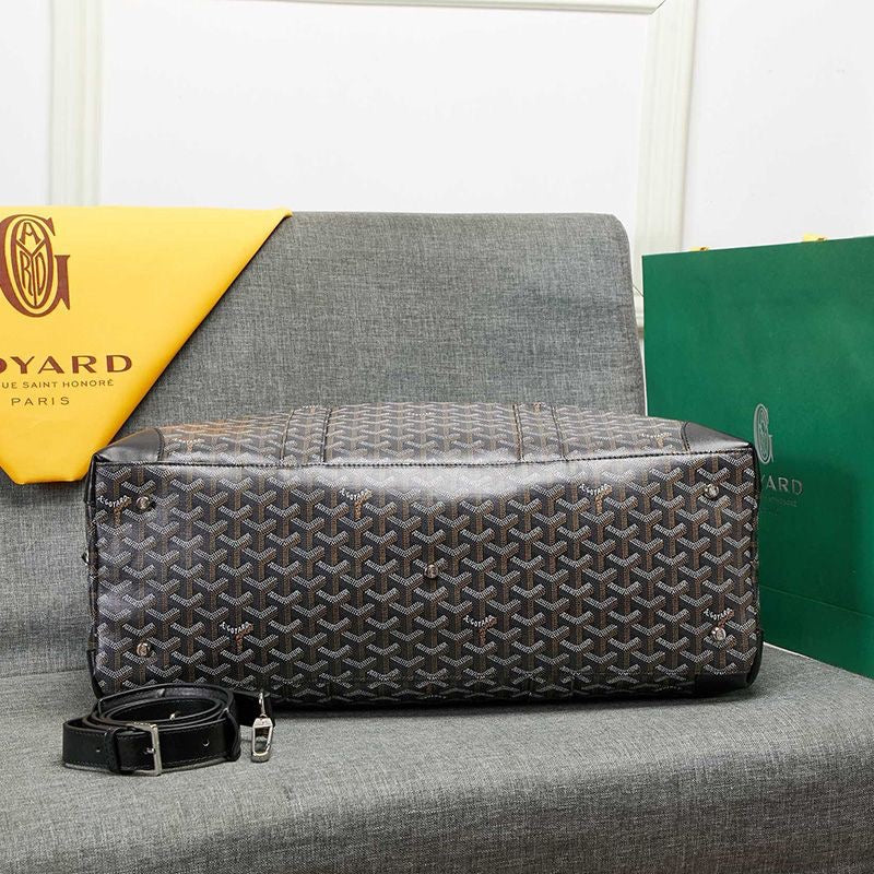 '-   Goyard Boston 50 Bag In Goyardine Canvas Travel Bag Luggage ✨ - buyonlinebehappy