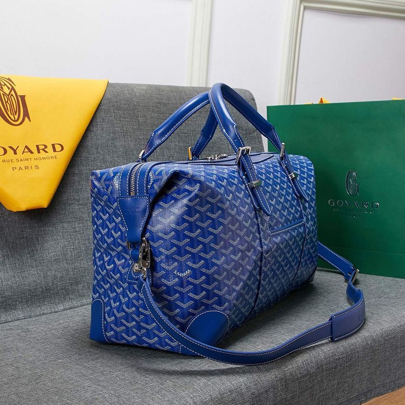 '-   Goyard Boston 50 Bag In Goyardine Canvas Travel Bag Luggage ✨ - buyonlinebehappy