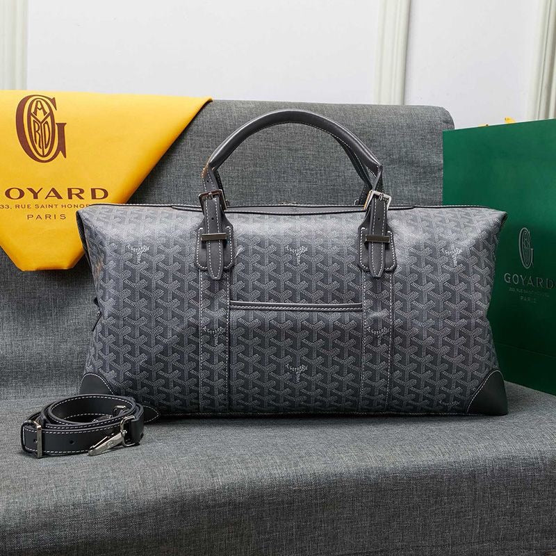 '-   Goyard Boston 50 Bag In Goyardine Canvas Travel Bag Luggage ✨ - buyonlinebehappy
