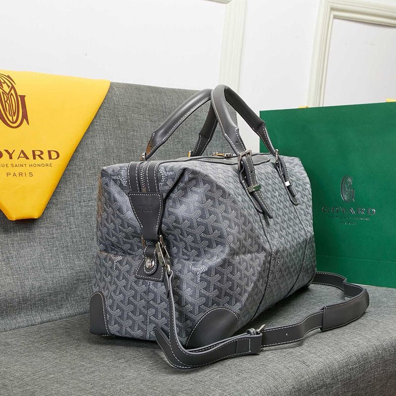 '-   Goyard Boston 50 Bag In Goyardine Canvas Travel Bag Luggage ✨ - buyonlinebehappy