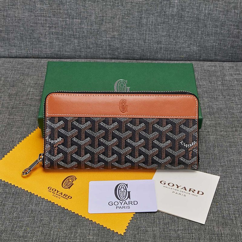 Goyard Matignon GM Zipper Wallet In Goyardine Canvas✨ - buyonlinebehappy