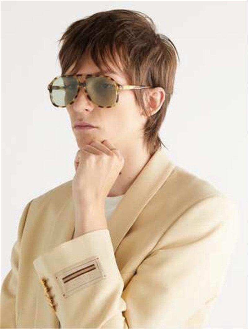 Gucci GG1042 Sunglasses feature a rectangular Pilot ✨ - buyonlinebehappy