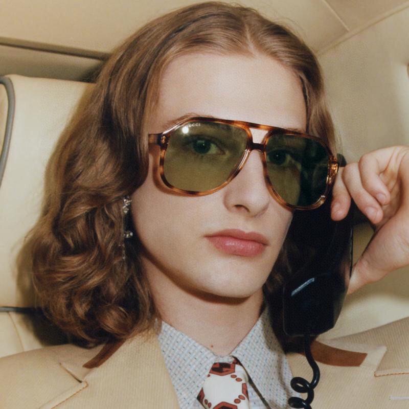 Gucci GG1042 Sunglasses feature a rectangular Pilot ✨ - buyonlinebehappy