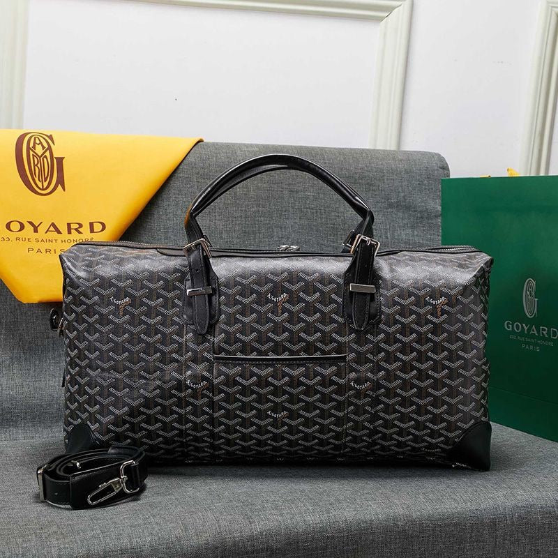 '-   Goyard Boston 50 Bag In Goyardine Canvas Travel Bag Luggage ✨ - buyonlinebehappy