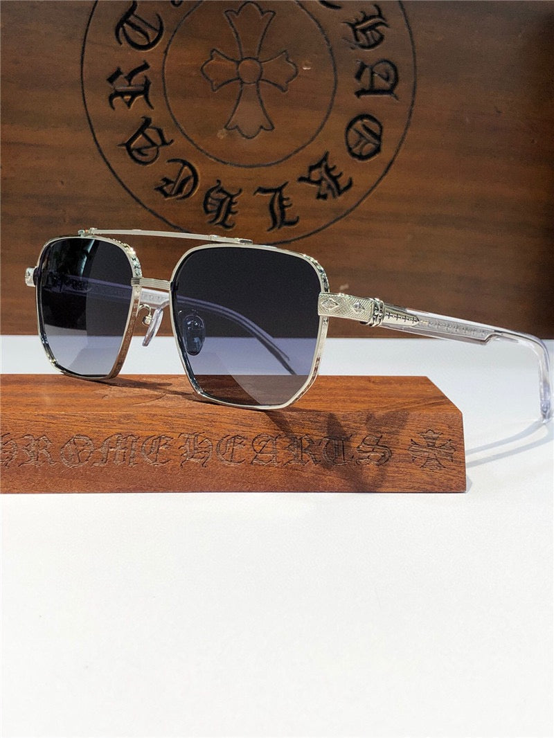 '- Chrome Hearts 8184 square-frame tinted sunglasses ⚜️ - buyonlinebehappy