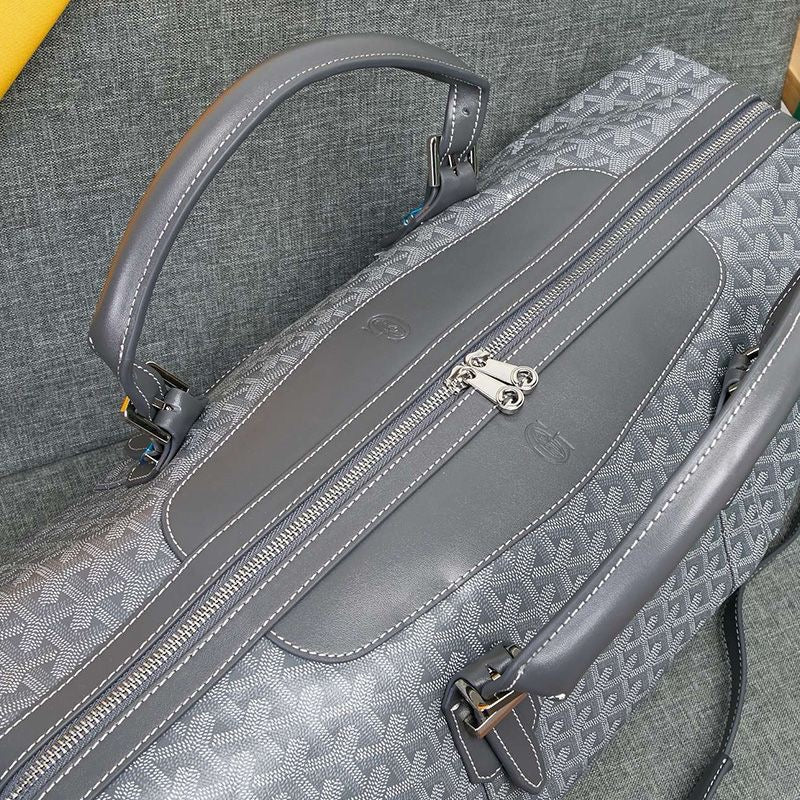 '-   Goyard Boston 50 Bag In Goyardine Canvas Travel Bag Luggage ✨ - buyonlinebehappy