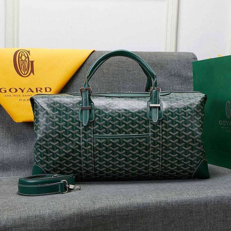 '-   Goyard Boston 50 Bag In Goyardine Canvas Travel Bag Luggage ✨ - buyonlinebehappy