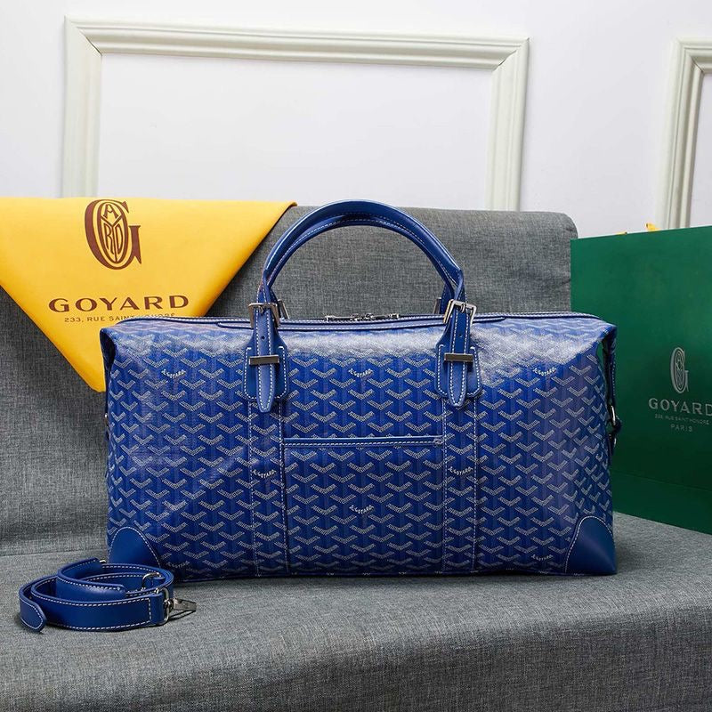 '-   Goyard Boston 50 Bag In Goyardine Canvas Travel Bag Luggage ✨ - buyonlinebehappy