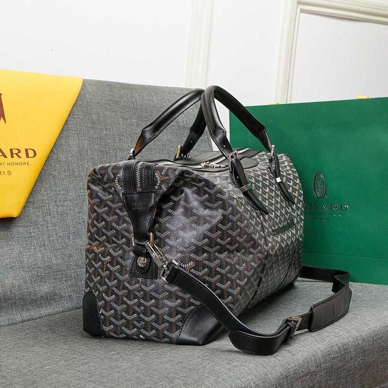 '-   Goyard Boston 50 Bag In Goyardine Canvas Travel Bag Luggage ✨ - buyonlinebehappy