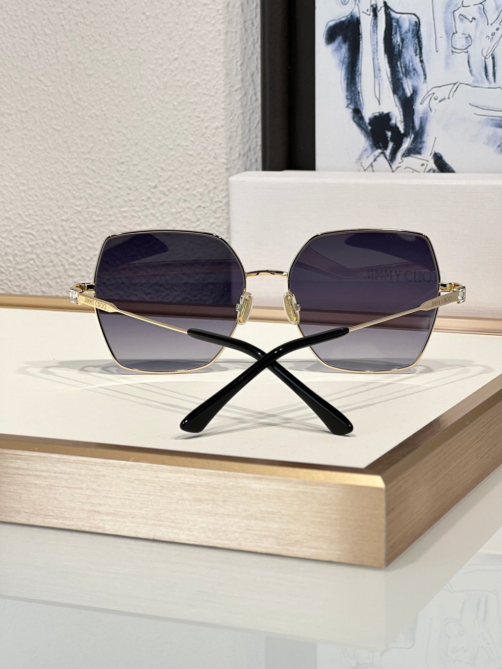 Jimmy Choo REYES/S Sunglasses with Glitter women's ✨ - buyonlinebehappy