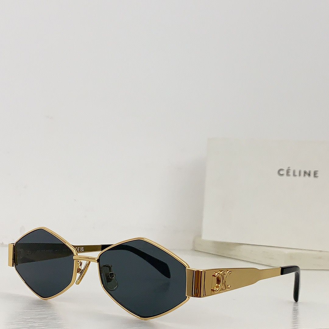 '-  CELINE Triomphe hexagon-frame gold-tone and tortoiseshell acetate sunglasses ✨ - buyonlinebehappy
