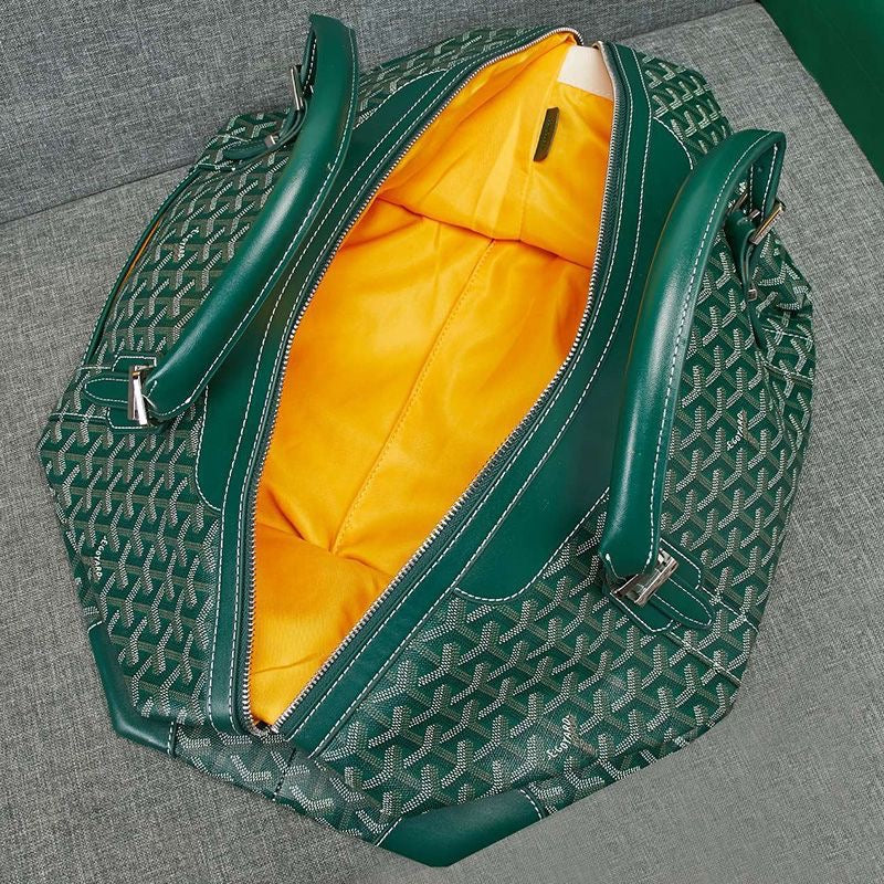 '-   Goyard Boston 50 Bag In Goyardine Canvas Travel Bag Luggage ✨ - buyonlinebehappy
