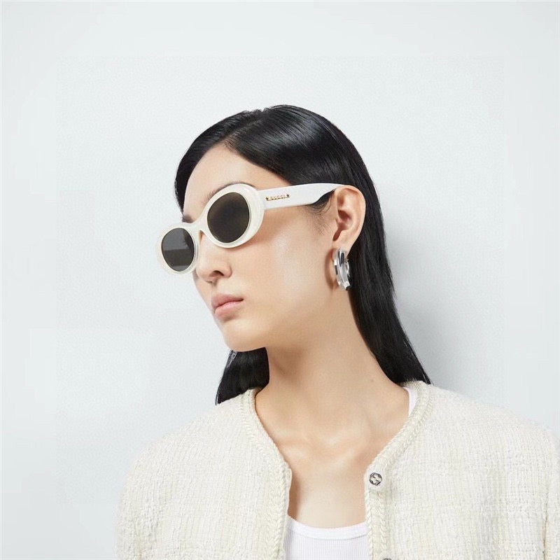 Gucci Oval Round Frame GG1587S Women's Sunglasses ✨ - buyonlinebehappy