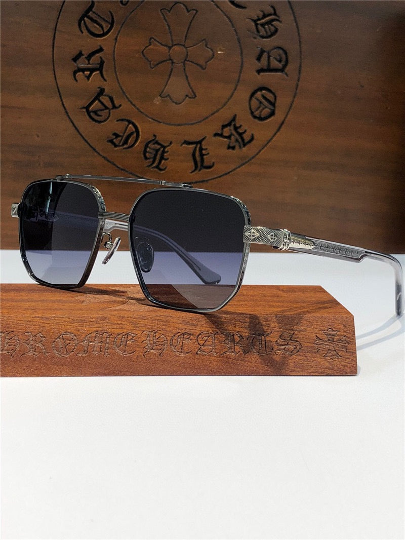 '- Chrome Hearts 8184 square-frame tinted sunglasses ⚜️ - buyonlinebehappy