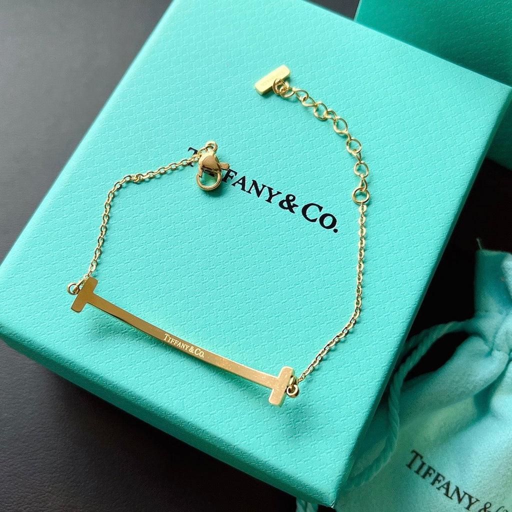 Tiffany&Co 18k gold plated Smile Pendant Necklace Bracelet Earring double row hinged White Rose Yellow gold 3 models with box - buyonlinebehappy