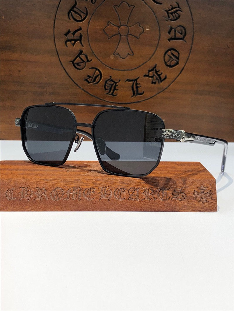 '- Chrome Hearts 8184 square-frame tinted sunglasses ⚜️ - buyonlinebehappy