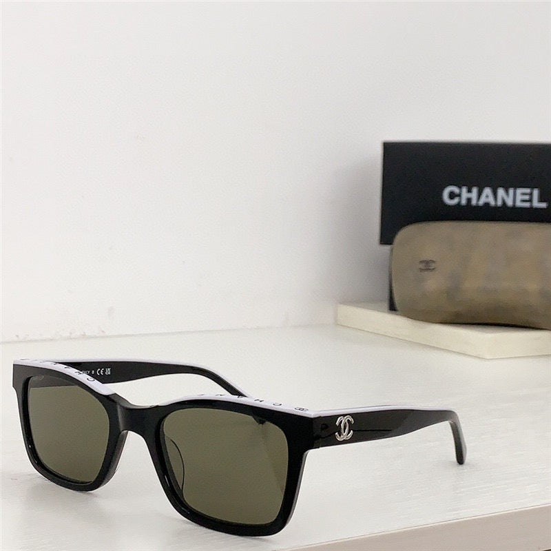 2024 Chanel CH5417 - Black/Beige Women's Acetate Sunglasses ✨ - buyonlinebehappy
