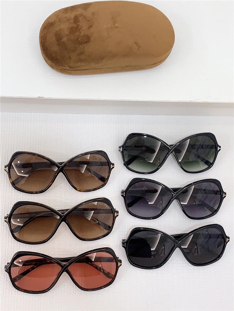 ✨TOM FORD Eyewear Rosemin Oversize round-frame sunglasses - buyonlinebehappy