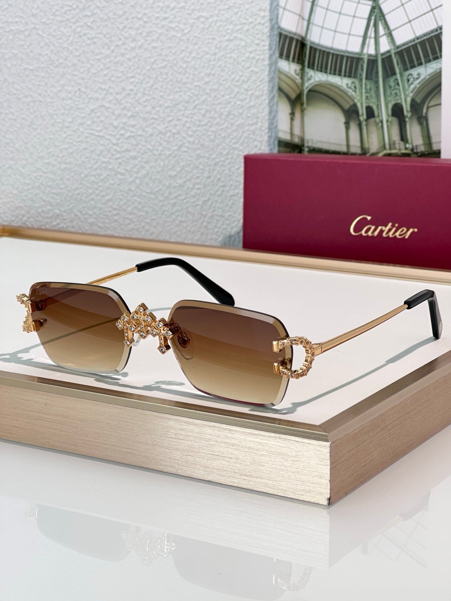 '-  Cartier C-decor PREMIÈRE DE CARTIER CT0679 Diamond Sunglasses 🐆