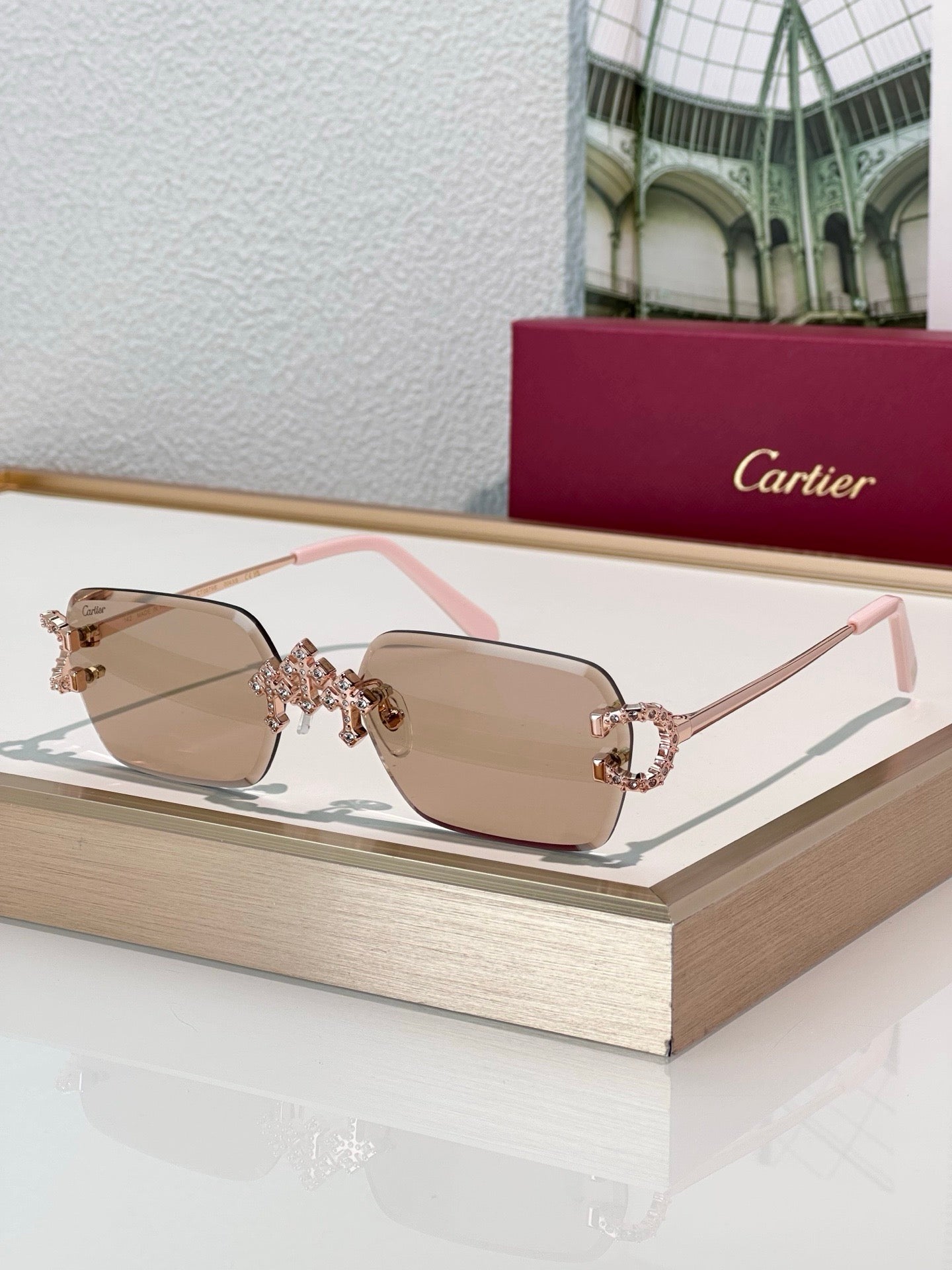 '-  Cartier C-decor PREMIÈRE DE CARTIER CT0679 Diamond Sunglasses 🐆