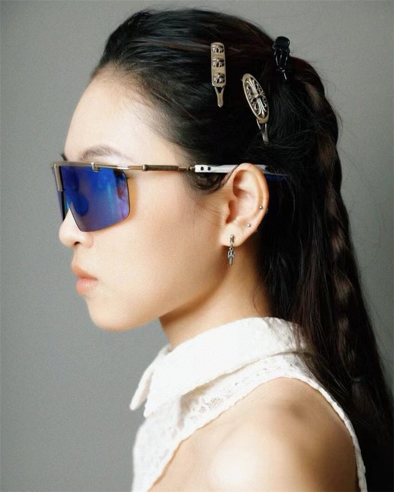 Chrome Hearts CLITANIC Unisex titanium mask frame Sunglasses⚜️