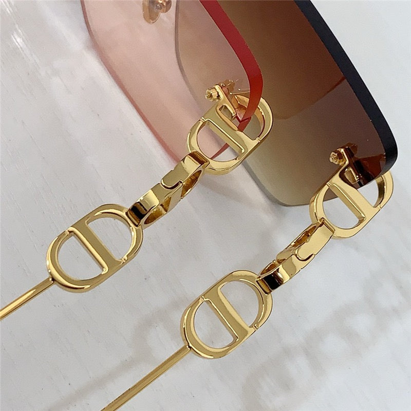 DIOR CD Chain M1U Nude Square Sunglasses✨