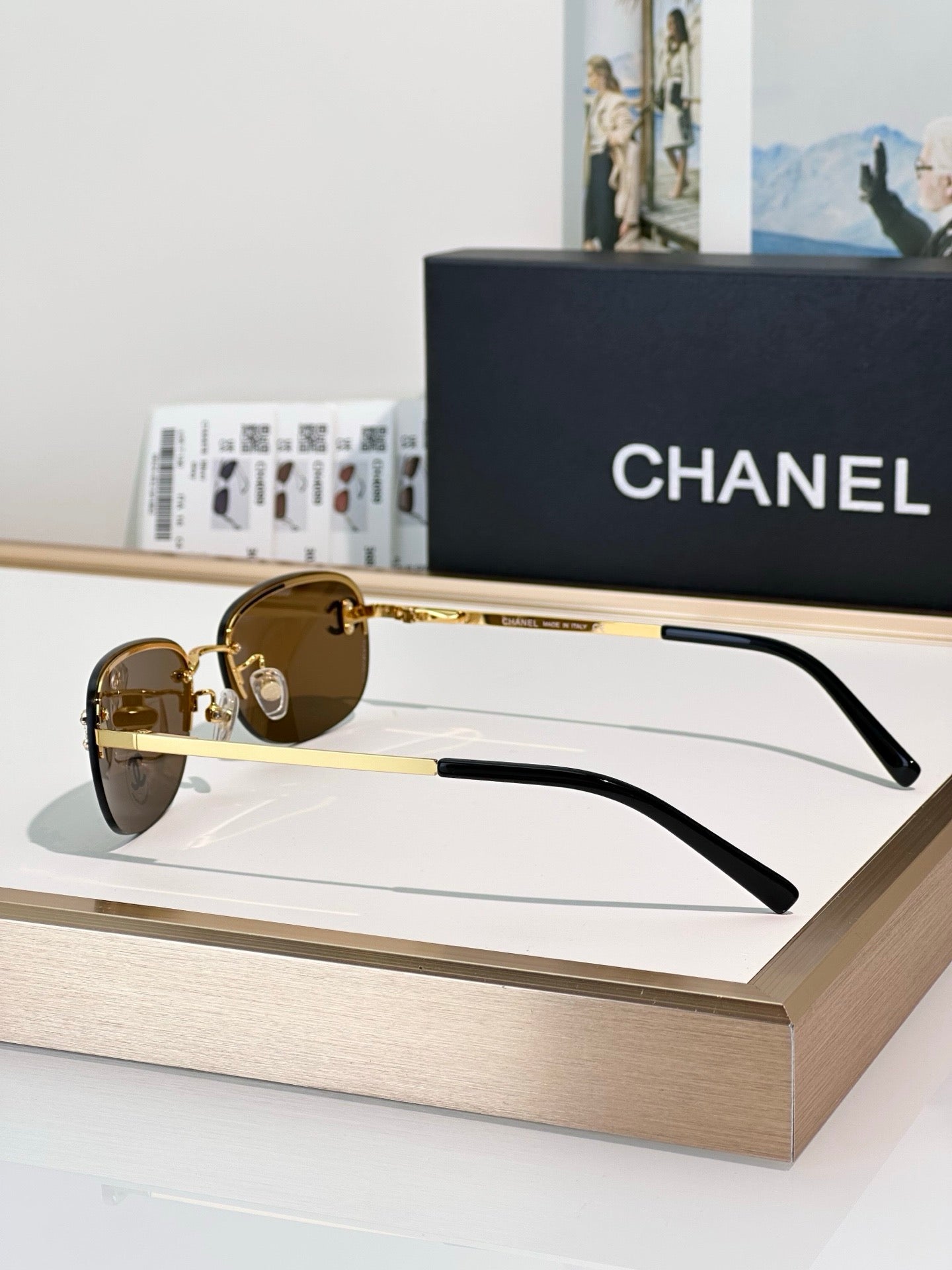 CHANEL 4099 Tint CC Logo Sunglasses  🖤