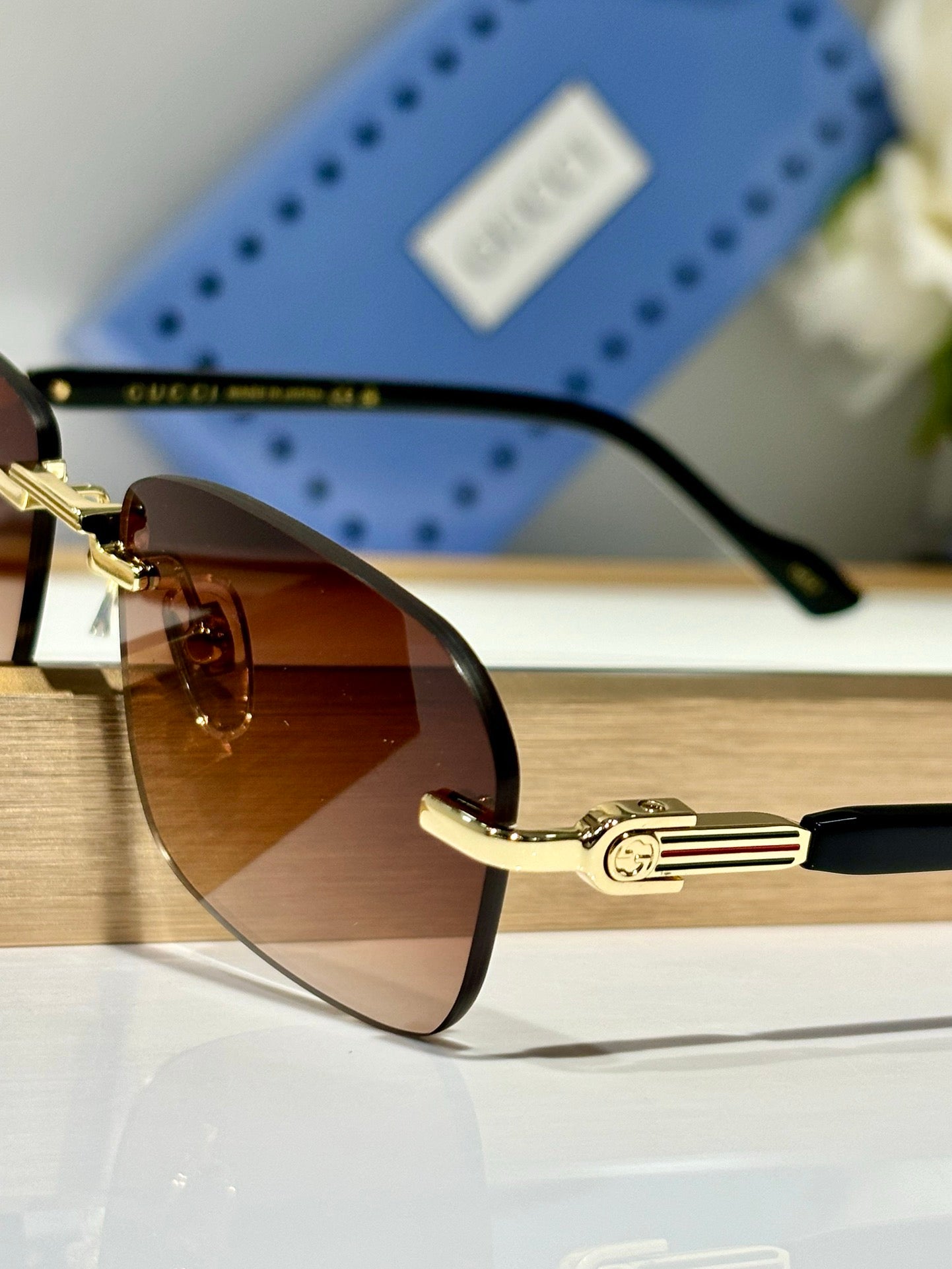 Gucci GG1221S Rimless  Unisex Sunglasses ✨