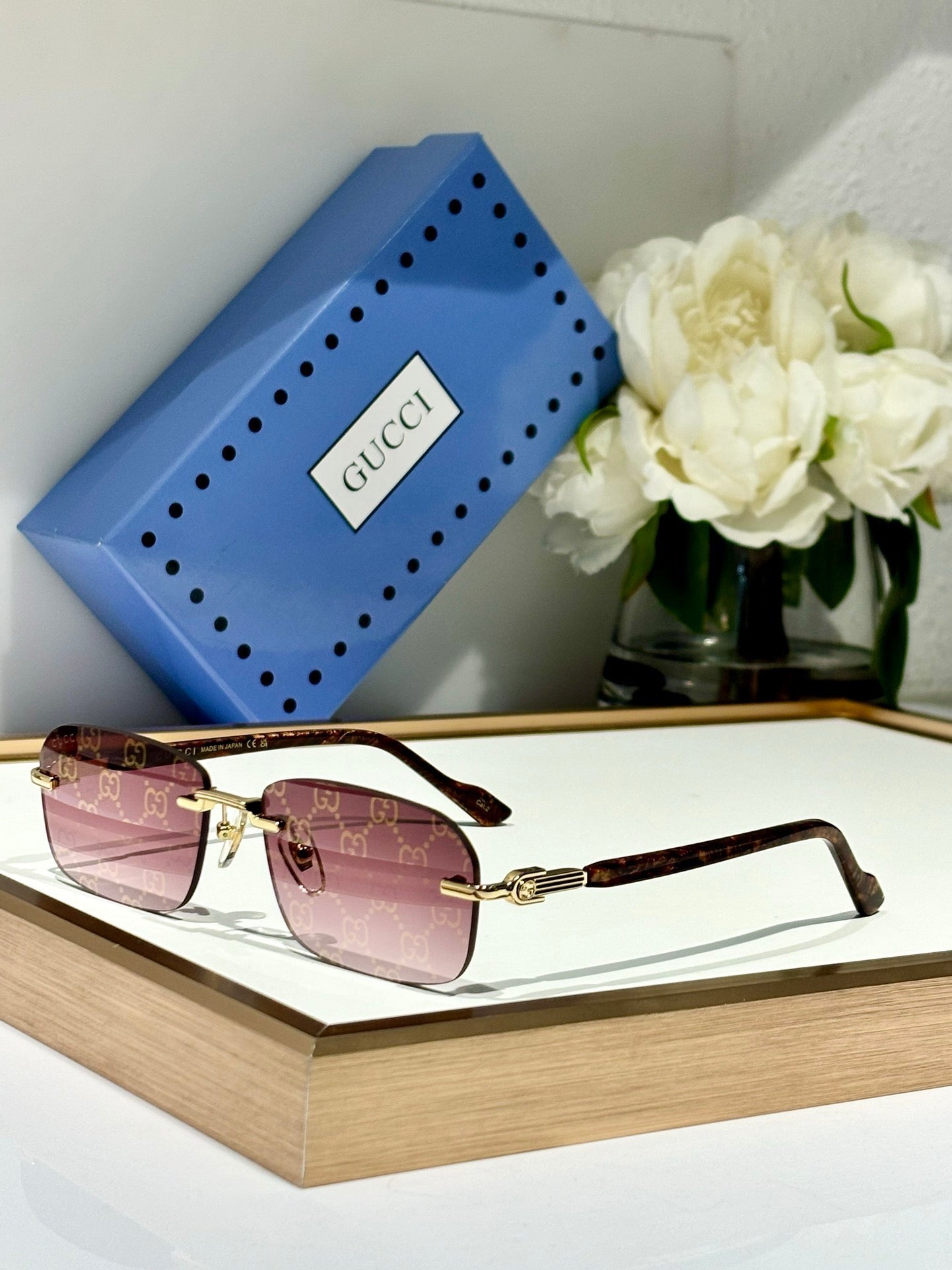 Gucci GG1221S Rimless  Unisex Sunglasses ✨