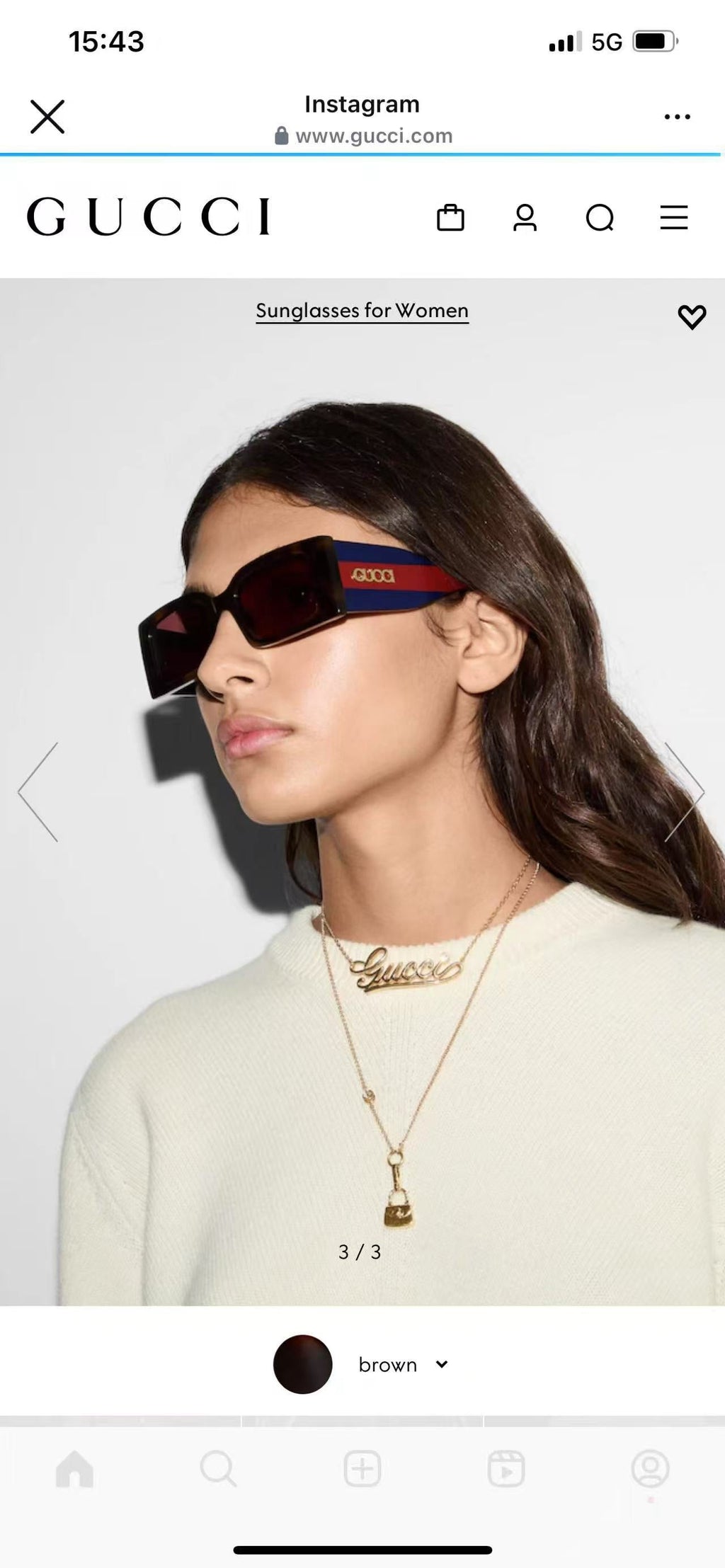 Gucci 1860S Logo-Print Rectangular Sunglasses ✨