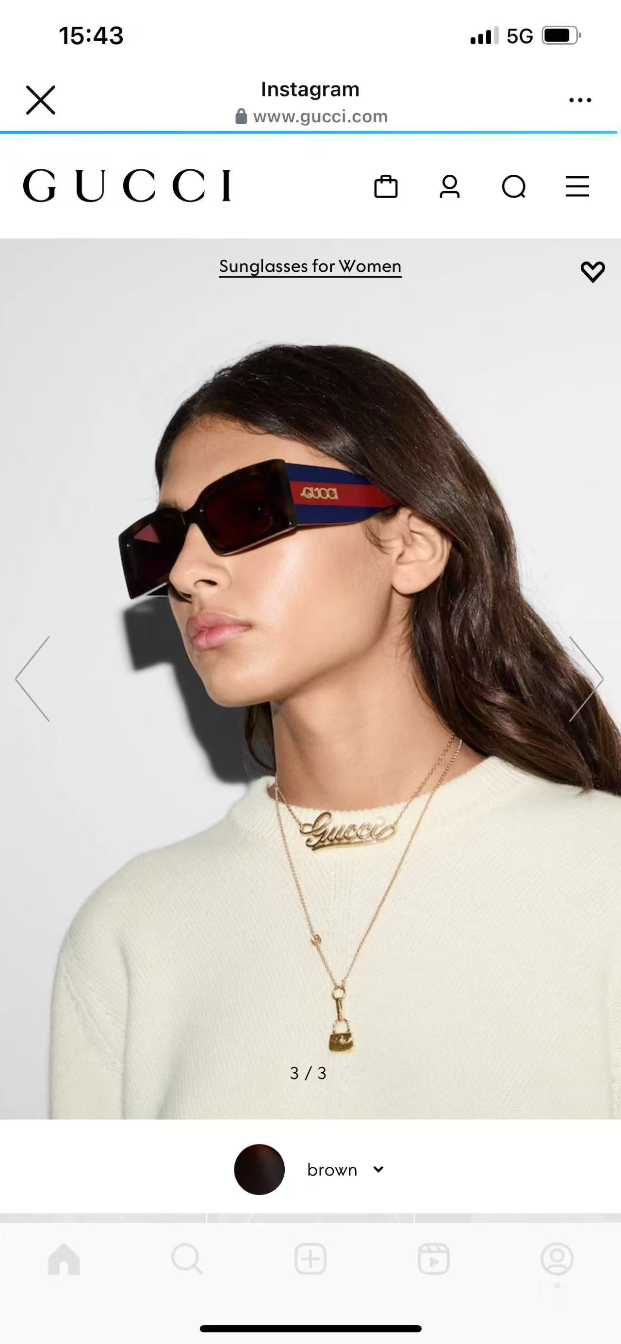 Gucci 1860S Logo-Print Rectangular Sunglasses ✨