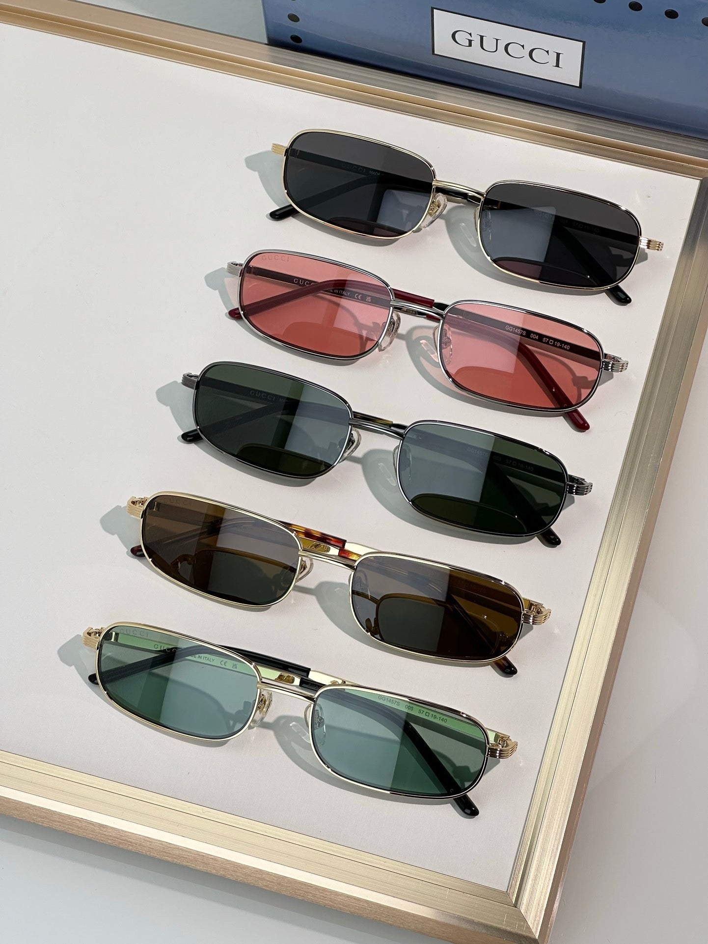 Gucci GG 1457S 002 57 19 Unisex Sunglasses ✨