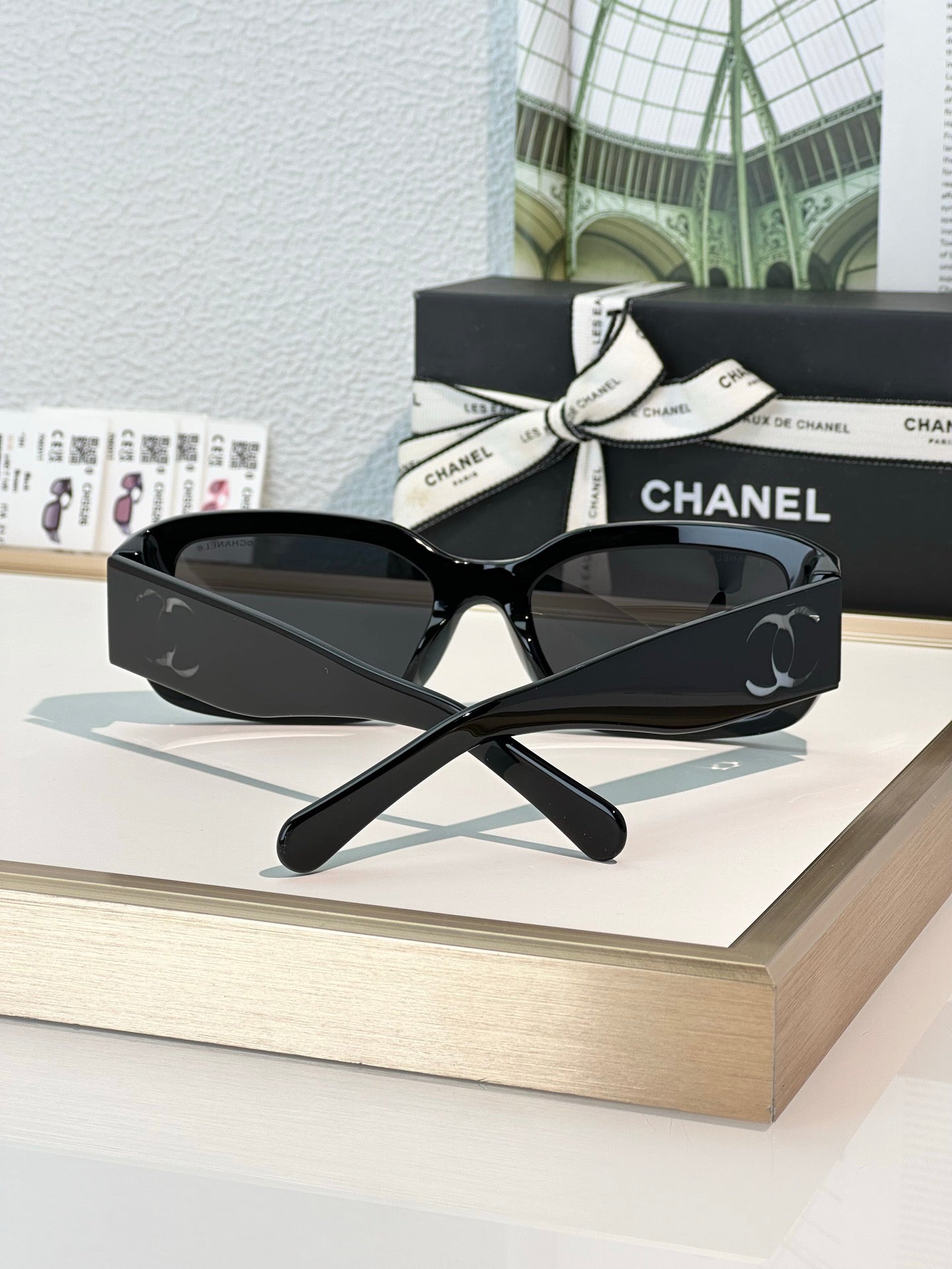 CHANEL 5526 Rectangle SUNGLASSES Acetate Black  🖤
