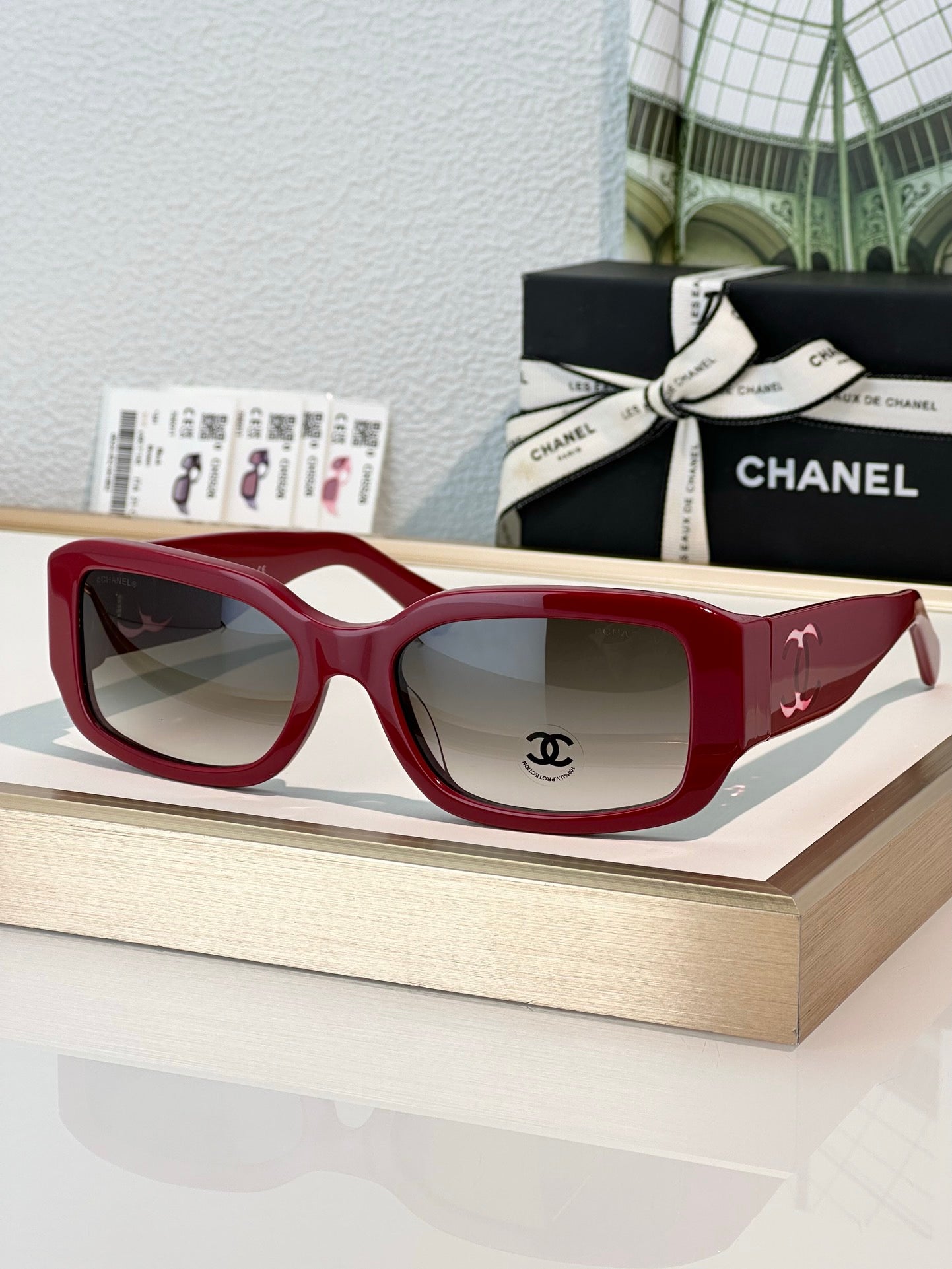 CHANEL 5526 Rectangle SUNGLASSES Acetate Black  🖤