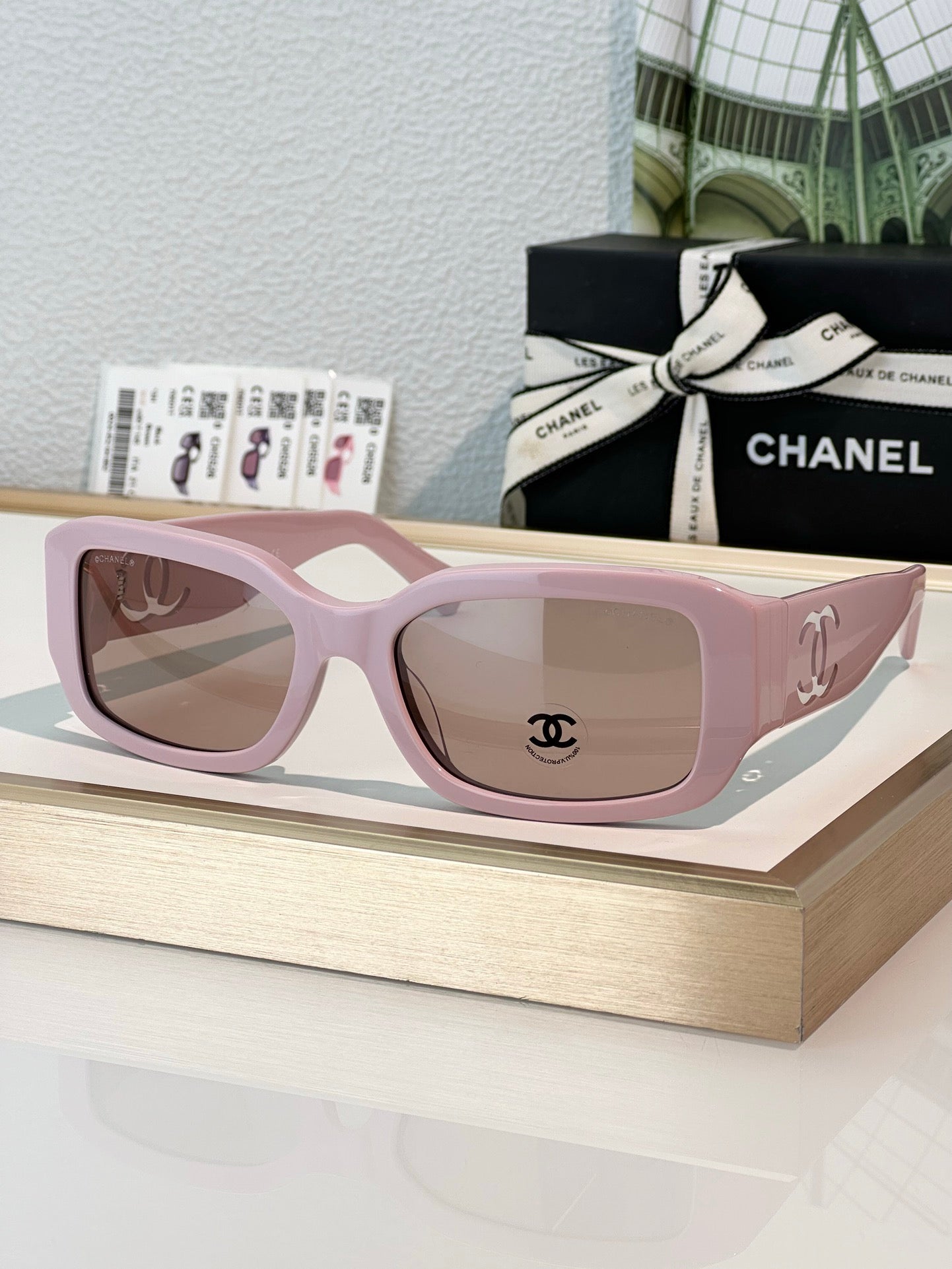 CHANEL 5526 Rectangle SUNGLASSES Acetate Black  🖤