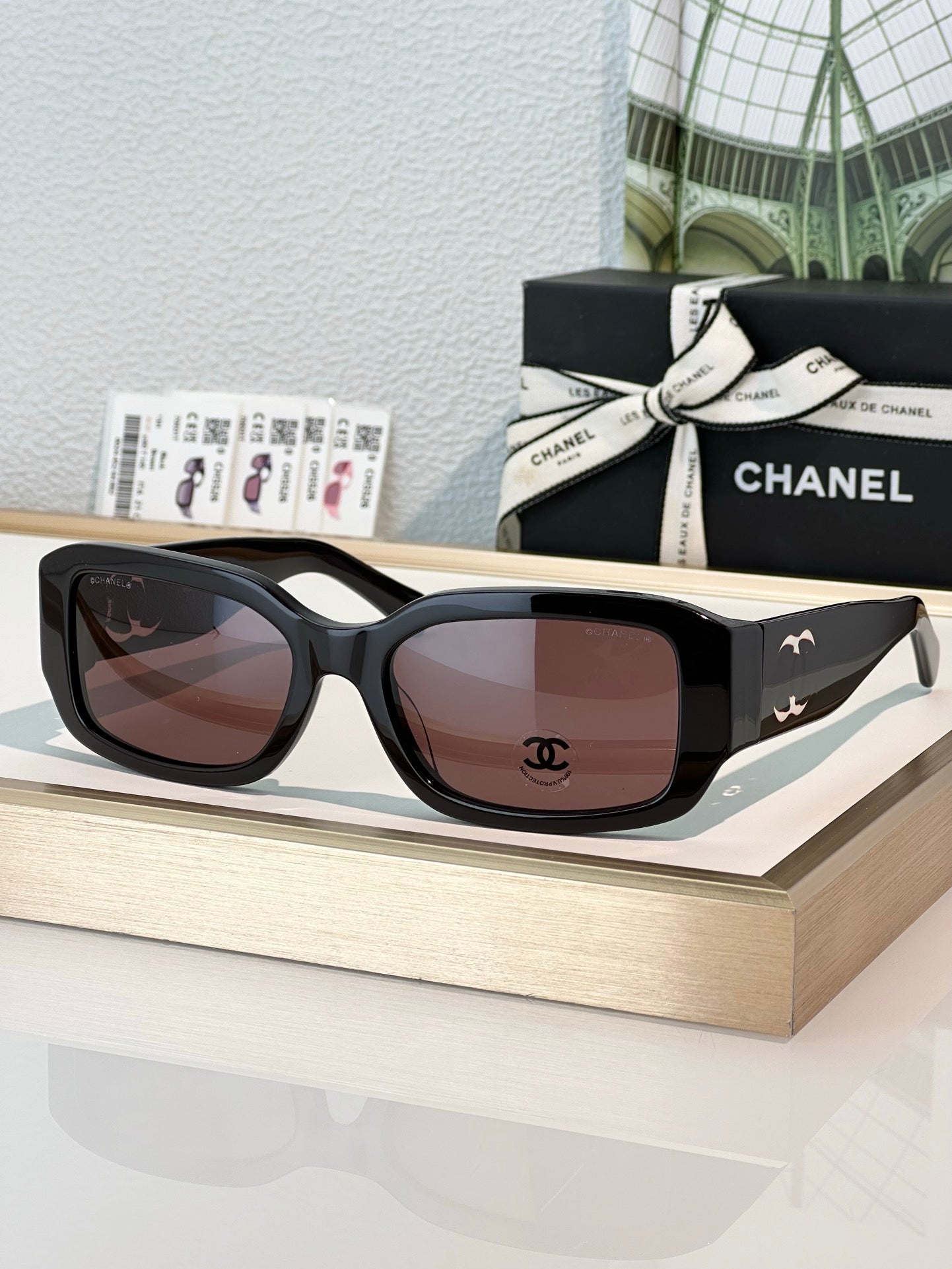 CHANEL 5526 Rectangle SUNGLASSES Acetate Black  🖤