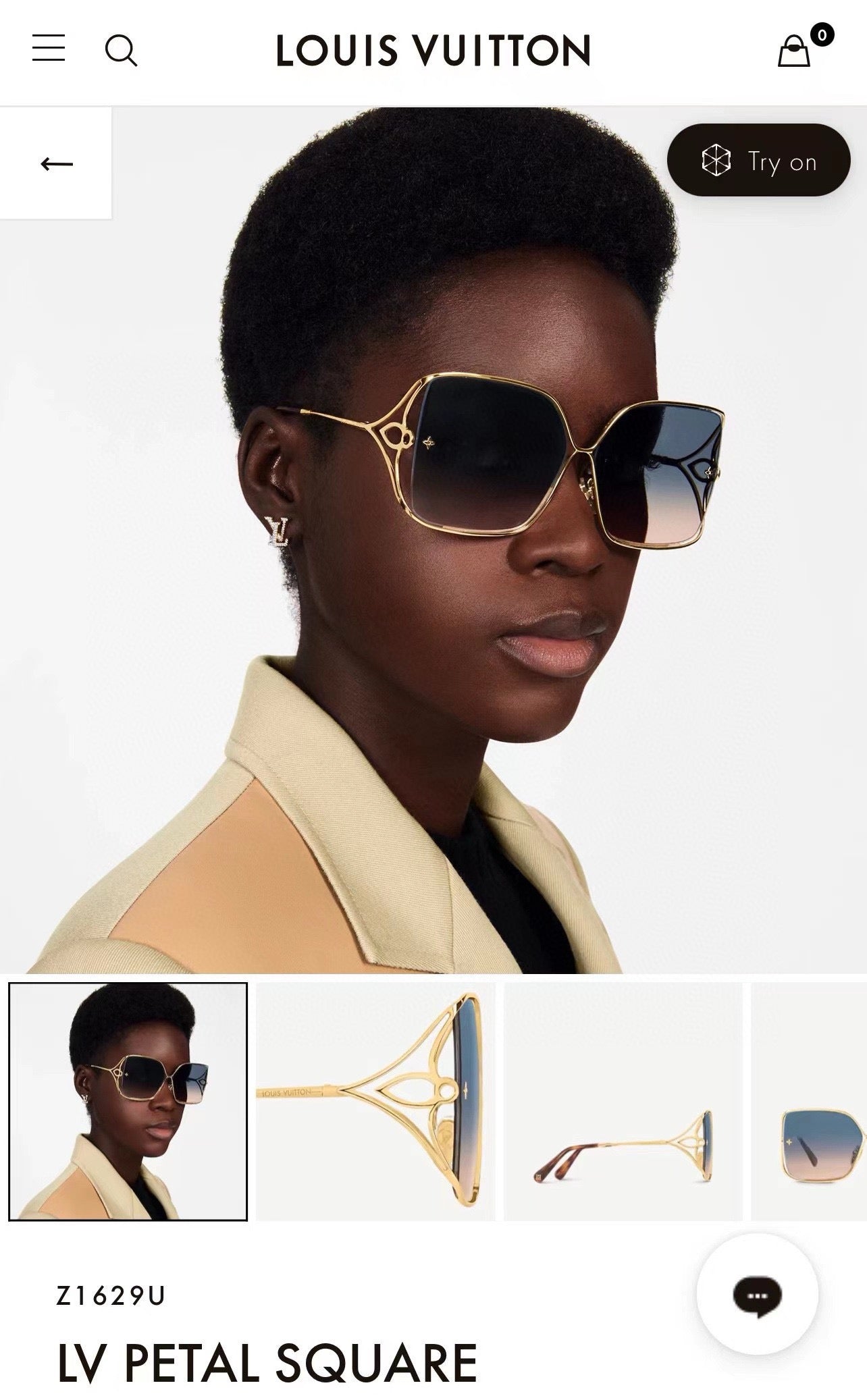 Louis Vuitton Z1629U Metal LV Petal Square Sunglasses  ✨