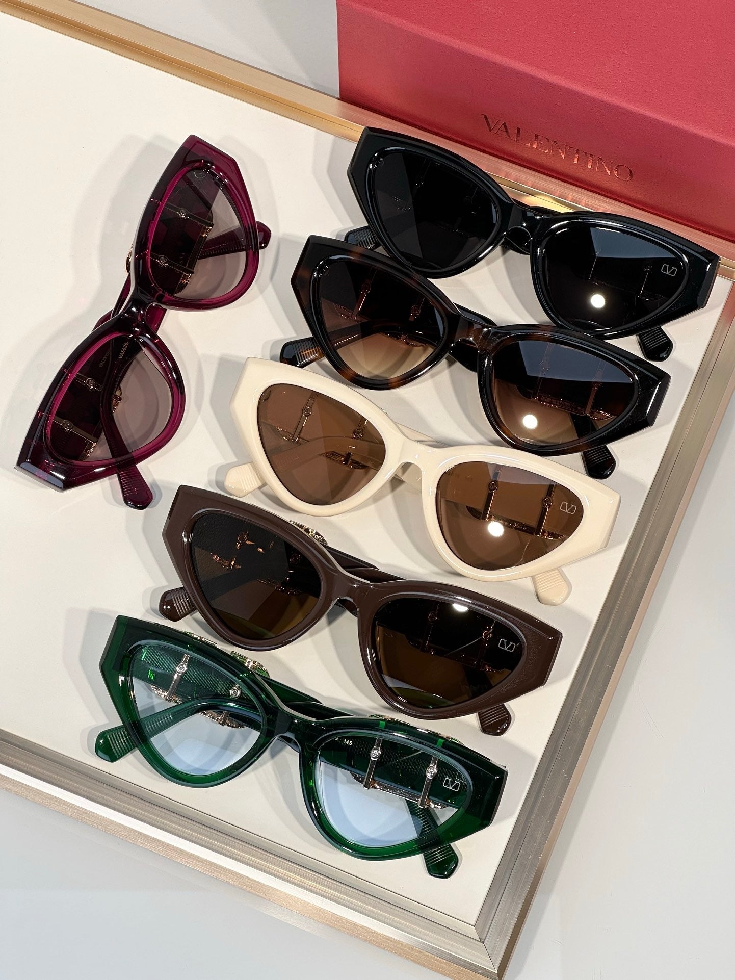 '-  Valentino KYLIE JENNER V-Due Acetate & Titanium Cat-Eye Sunglasses✨