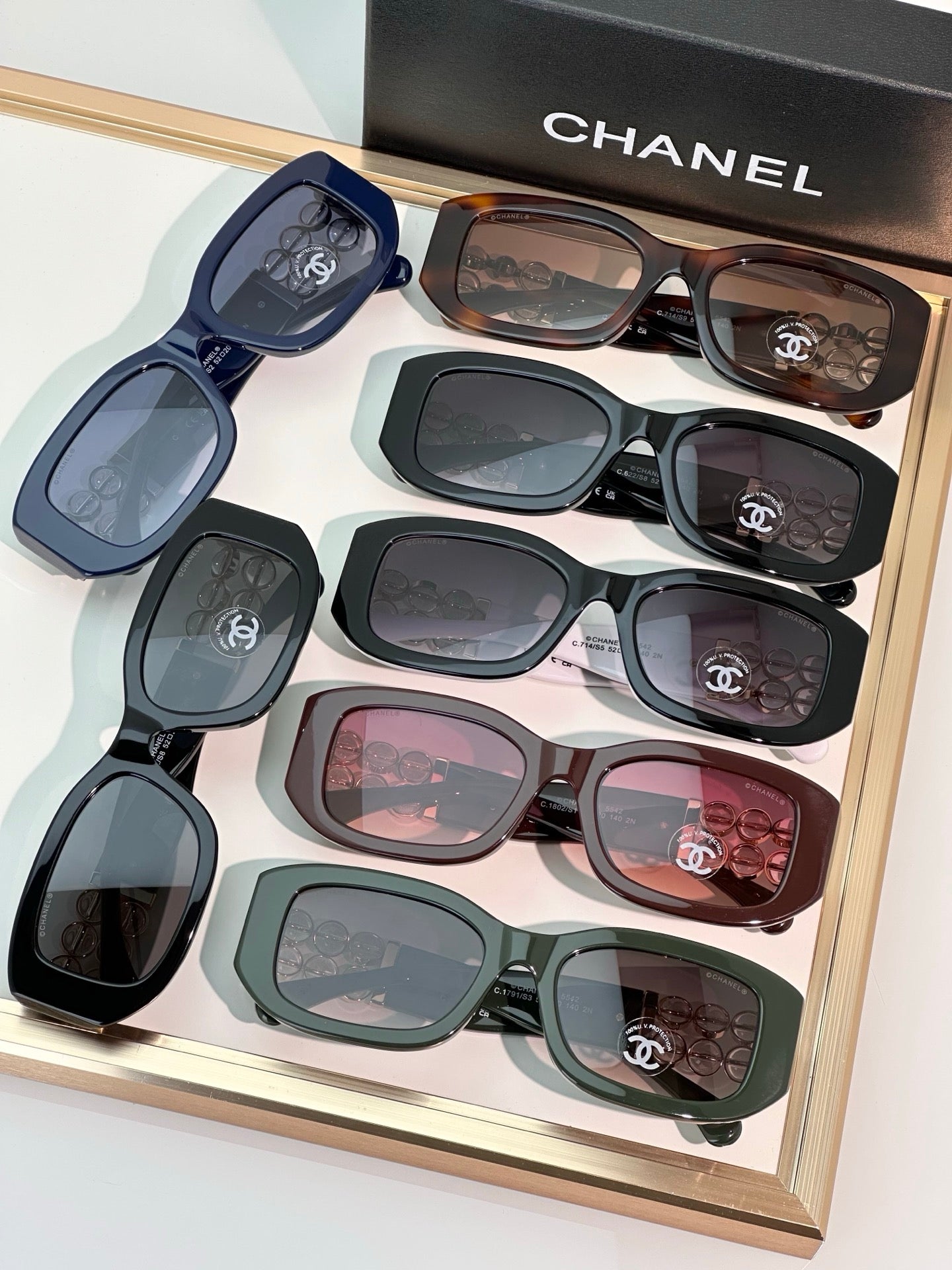 CHANEL RECTANGLE Sunglasses 5542 Acetate  🖤