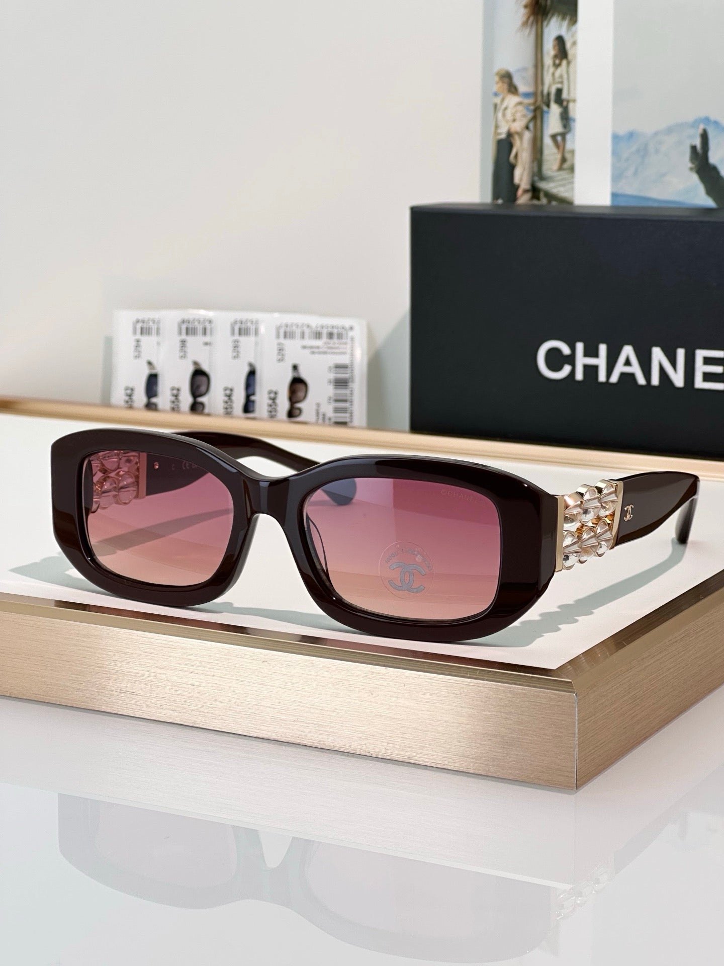 CHANEL RECTANGLE Sunglasses 5542 Acetate  🖤