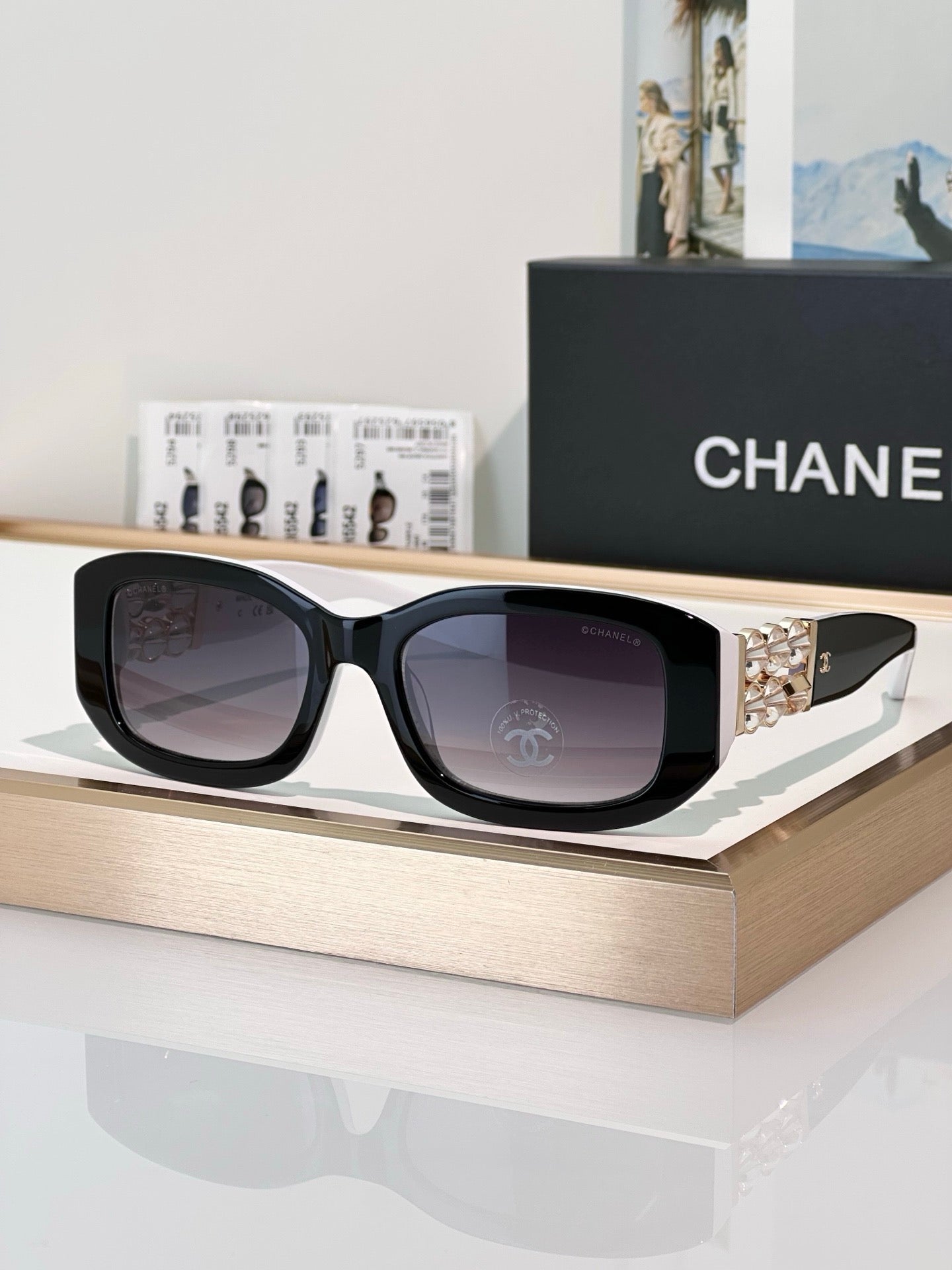 CHANEL RECTANGLE Sunglasses 5542 Acetate  🖤