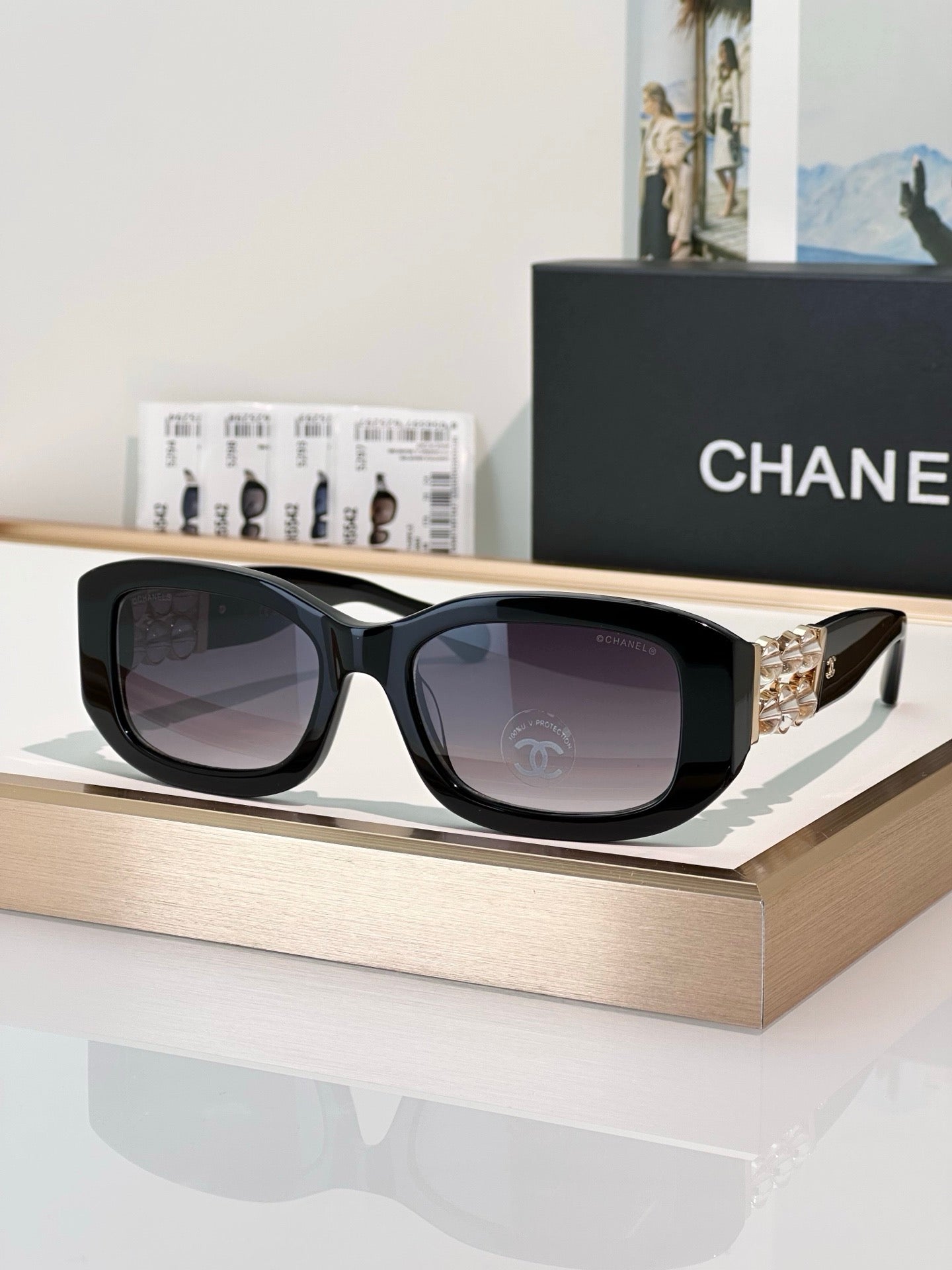 CHANEL RECTANGLE Sunglasses 5542 Acetate  🖤