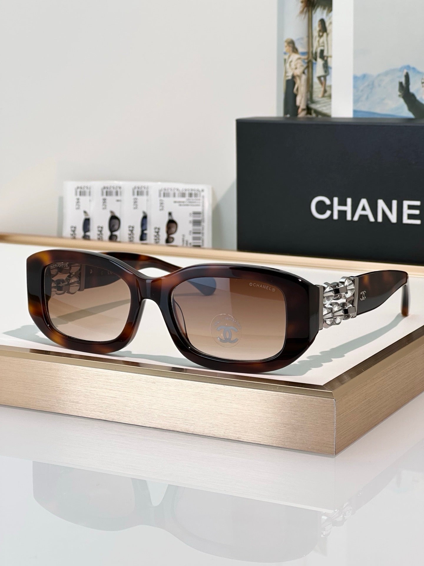 CHANEL RECTANGLE Sunglasses 5542 Acetate  🖤