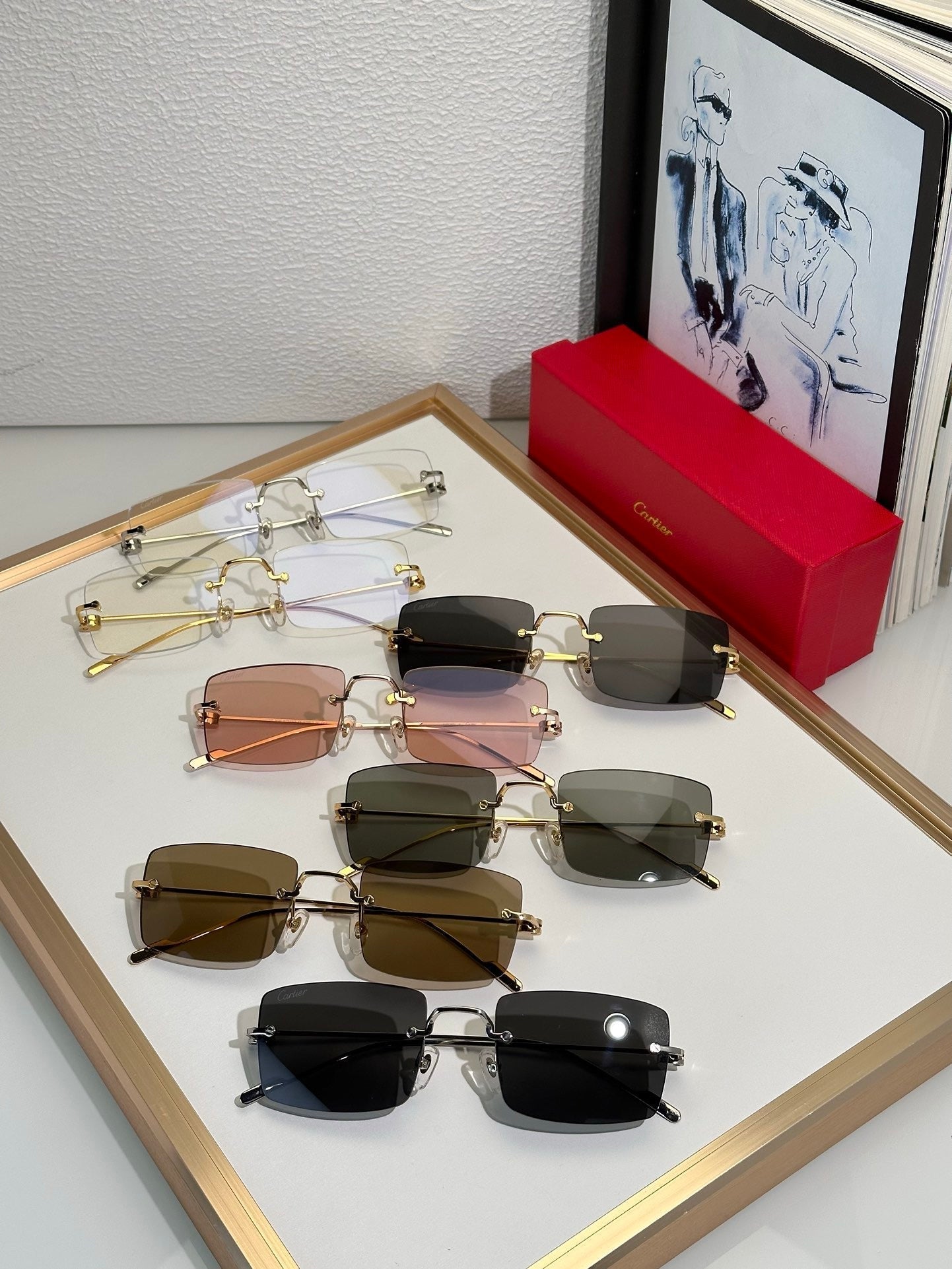 Cartier CT0367S 002 54 - Gold-Silver Unisex Sunglasses Precious 🐆 $11.000