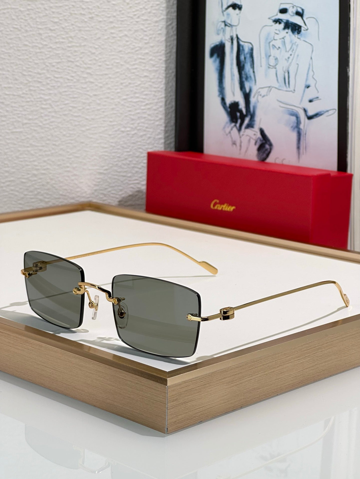 Cartier CT0367S 002 54 - Gold-Silver Unisex Sunglasses Precious 🐆 $11.000