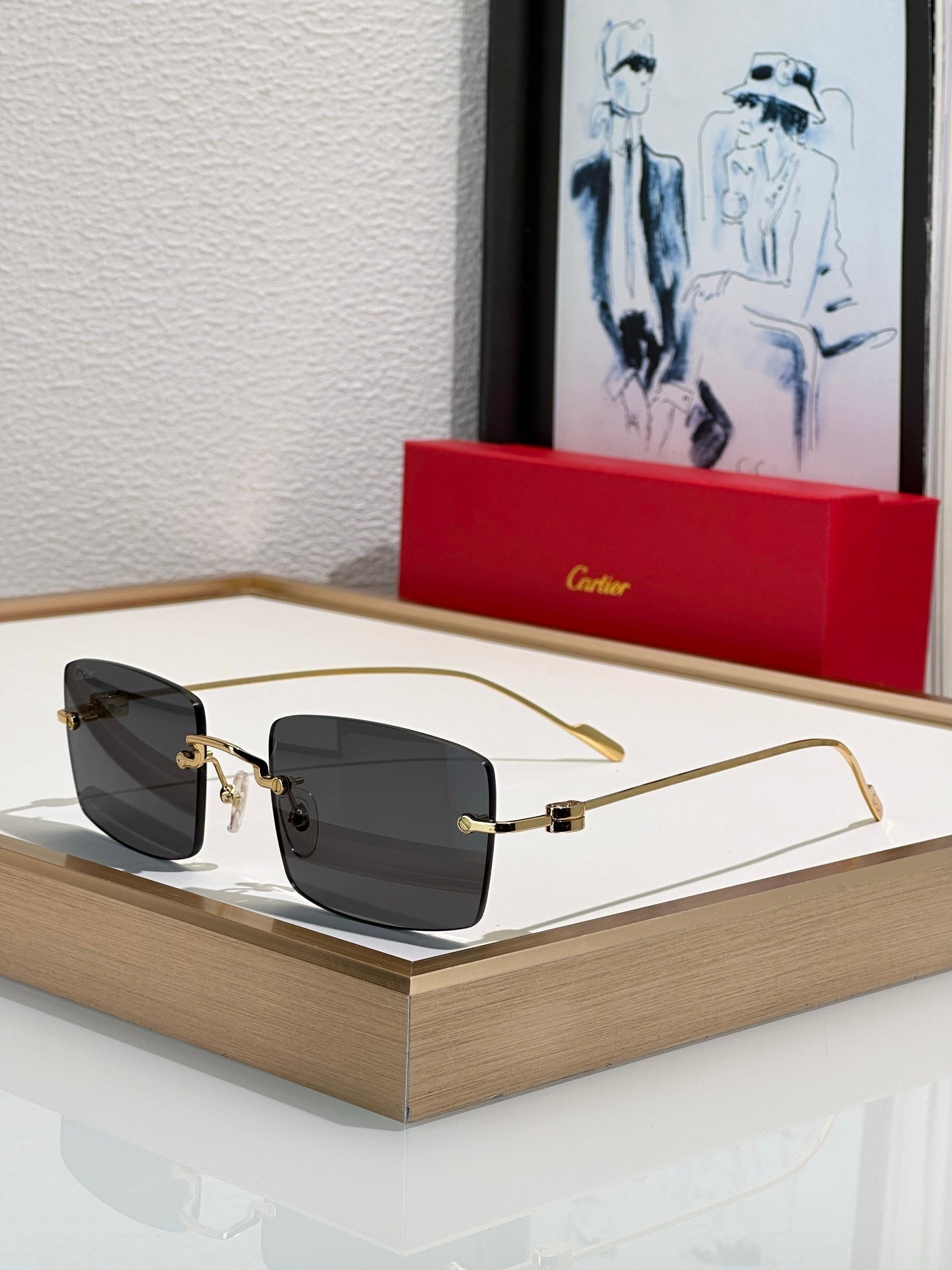 Cartier CT0367S 002 54 - Gold-Silver Unisex Sunglasses Precious 🐆 $11.000