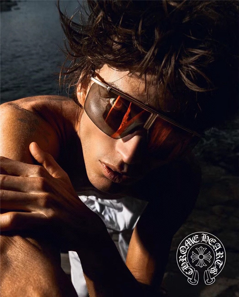 Chrome Hearts CLITANIC Unisex titanium mask frame Sunglasses⚜️