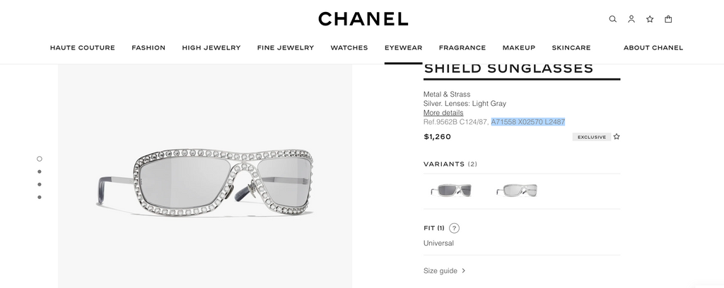 '- CHANEL Shield Sunglasses A71558🖤 - buyonlinebehappy