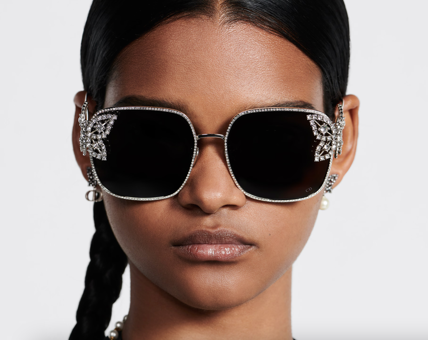 '- DIOR DiorFantastica S1U Square Sunglasses with Swarovski® Crystals 💎 - buyonlinebehappy